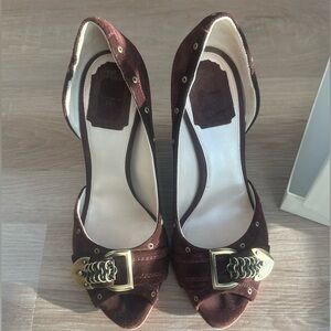 Dior Suede D Chain Wedge